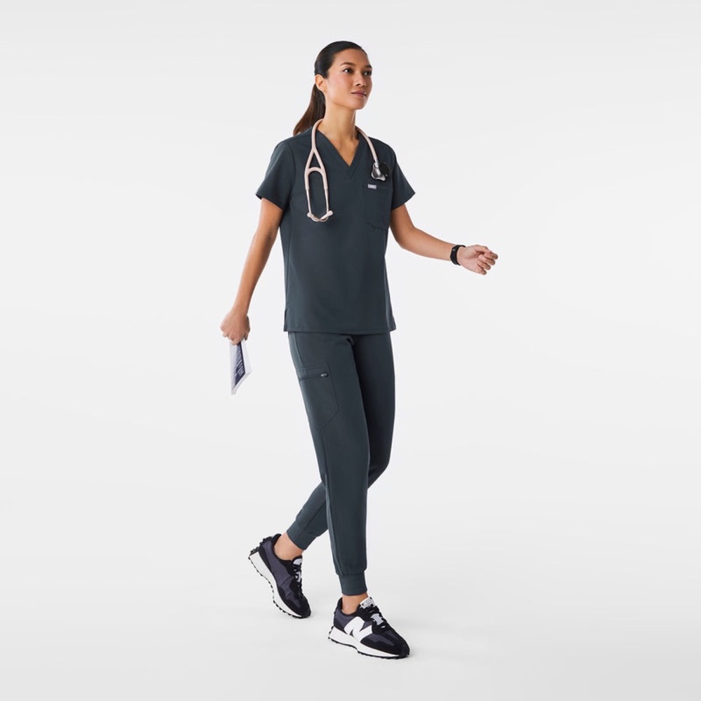 Figs dark harbor Zamora jogger & casma top scrub set